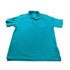 Croft & Barrow Extra Soft Mens MediumTeal Polo Shirt Comfort Golf Polo